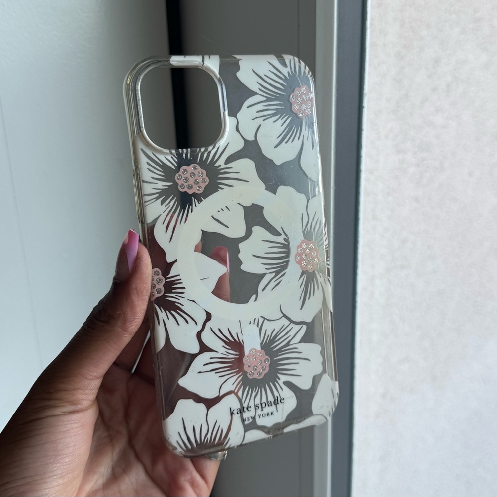 Kate Spade Floral Phone Case - Clear/White